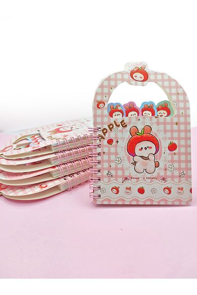 Limmy Blocnotes A6 cu Semn de carte Apple Apple Rabbit (10x15 cm) - Dulce