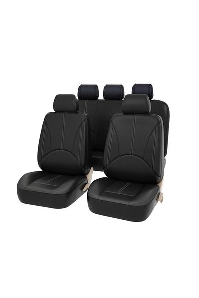 Choice black Car Seat Cover Breathable PU Leather Full Surrounded Seat Protector Universal Vehicle Seat Cus