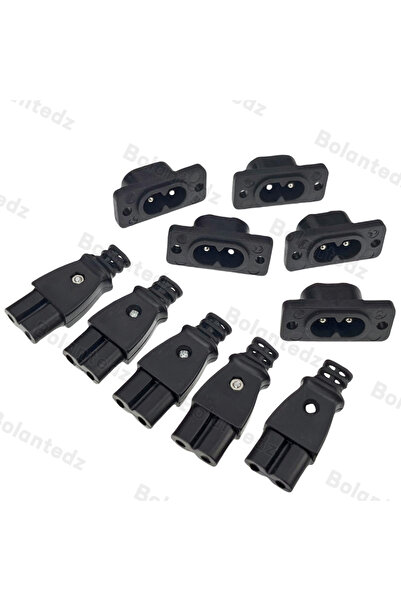 Choice 5 أزواج 5/10 قطع C8 ذكر مقبس طاقة C7 أنثى مقبس طاقة موصل كهربائي مدمج