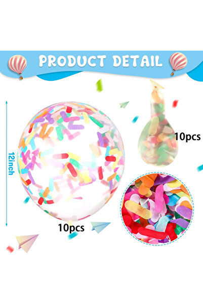 Choice 10 قطع 10/30 قطعة 12 بوصة بالونات شفافة ملونة على شكل آيس كريم بطابع آ...