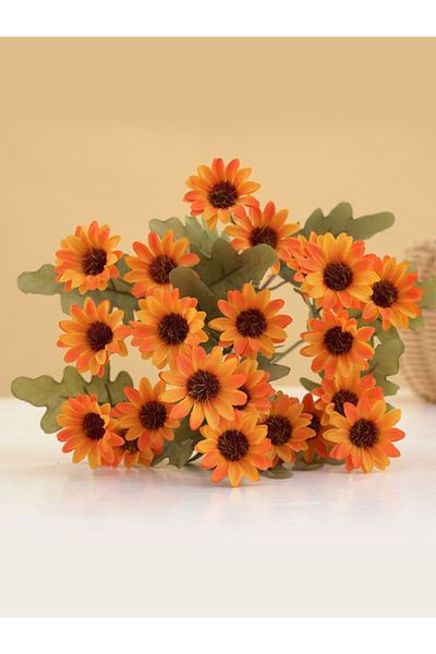 Choice Champagne 21 Heads Artificialflower Autumn Silk Daisy Bouquet Decor Vase Home Wedding Decor Househol