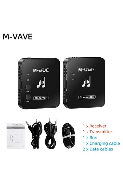 M-VAVE wp-10 M-VAVE WP-9 2.4G Wireless System Earphone Monitor Transmission System Rechargeable Transmitter