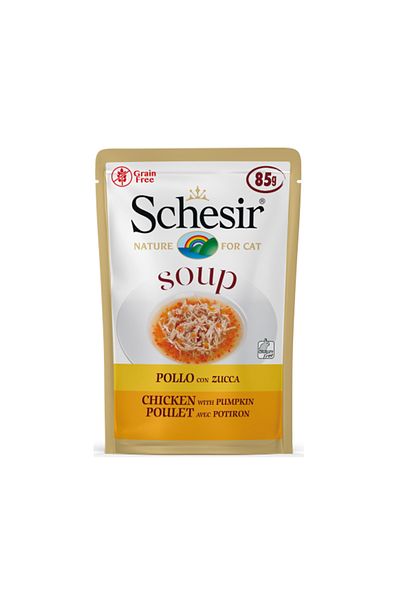 Schesir Schesir Chicken With Pumpkin Soup Cat Food - 85g - Pack of 12