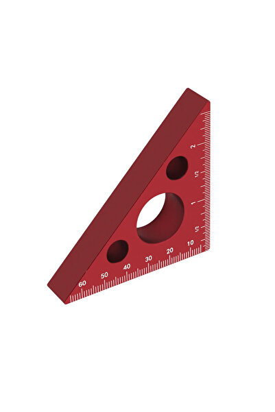 Choice1 مسطرة زاوية قائمة من الألومنيوم باللون الأحمر، مسطرة نجارة، مسطرة مثل...