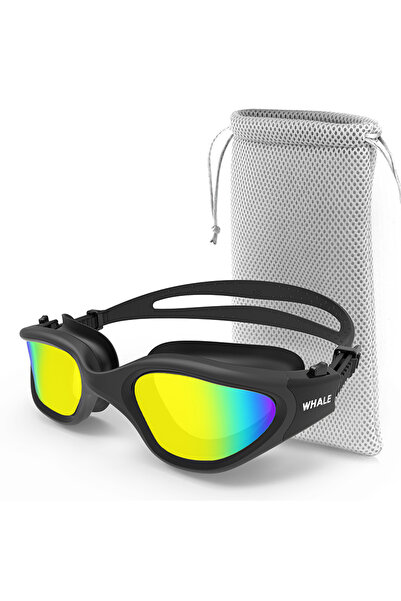 Choice Black Gold Polarized Swimming Goggles for Adult Anti-Fog UV Protection...