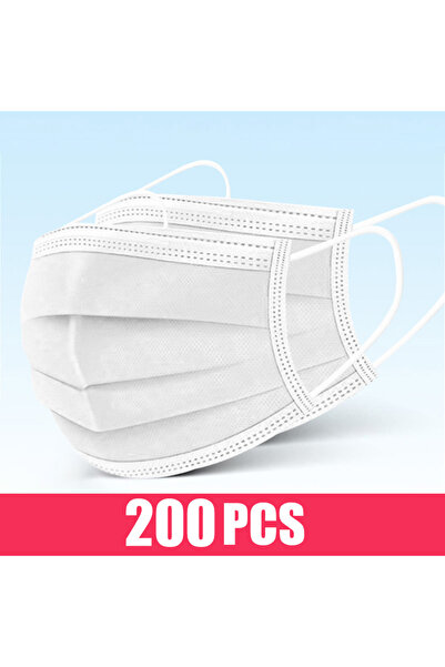 Choice 200 قطعة - أبيض 10/50/100/200 قطعة كمامة للاستخدام مرة واحدة بحلقة للأ...