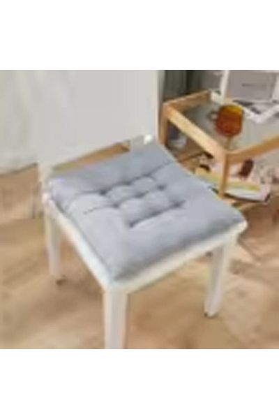 Choice Gray Solid Chair Cushion Square Mat Cotton Upholstery Soft Padded Cushion Pad Office Home Or Car Gar