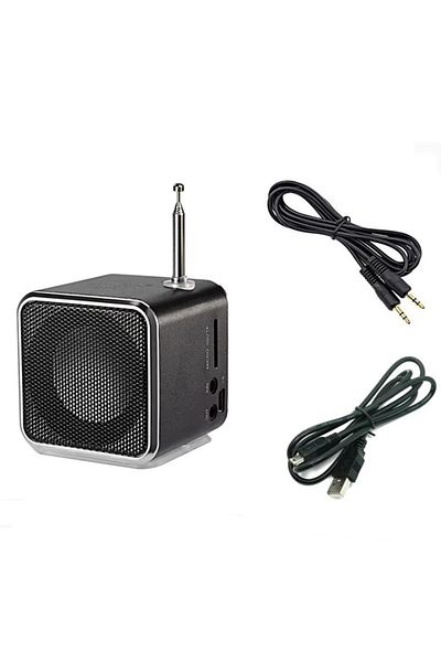 Choice black Rechargeable Portable radio FM portable mini radio Mini High Bluetooth Portable Voice Suitable