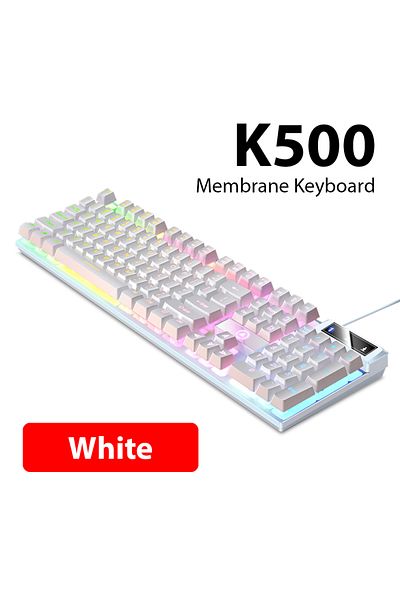 Game Falcon white Wired Mechanical Keyboard, Laptop, Desktop Computer, Office Gaming Keyboard, Brown Switch, Mul