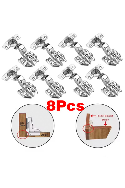Choice 8 قطع من مفصلات أبواب الخزانة المصنوعة من الفولاذ المقاوم للصدأ، 2-8 ق...