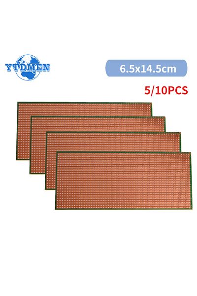 YTDMEN 10PCS 5/10PCS 6.5x14.5cm Stripboard PCB Platine Single Side Circuit Board DIY Universal Experiment P