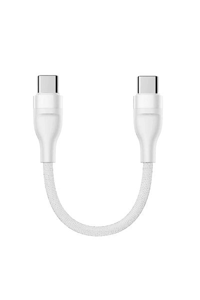 Choice1 C to C -White 65W Type C Fast Data Cable Short Cord USB C PD Fast Charging For iPhone Samsung MacBoo