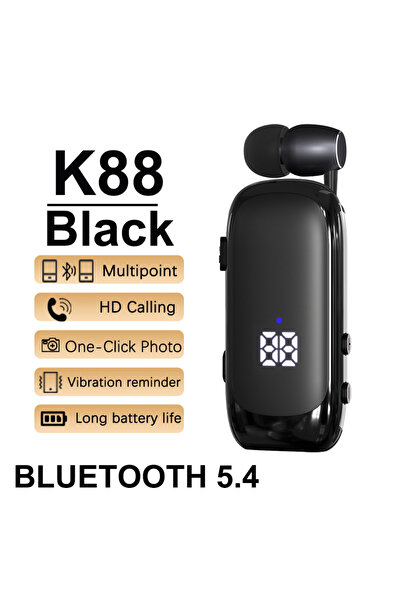 Choice4 K88-Black New K88 Lavalier Business Headset Bluetooth 5.4 Bass Earpho...