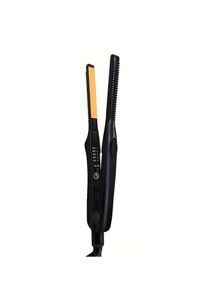 Choice Black 2 In 1 Hair Straightener Hair Curler Professional Ceramic Flat Iron For Short Hair Women And M