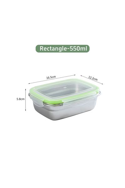 Choice 550mL 304 Stainless Steel Fresh-keeping Box Sealed Leak Proof Lunch Box Fruit Box with Lid Dumpling