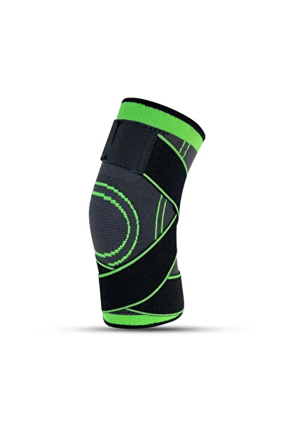 Choice كم ضغط الركبة باللون الأخضر S مع أشرطة قابلة للتعديل للجري والتمرين وا...