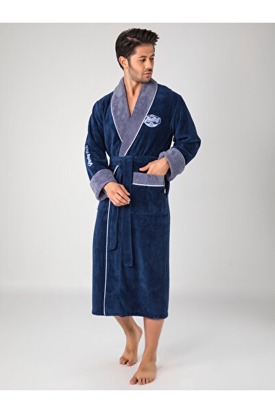 Nuşa SPEED RACİNG Nakış Biyeli Bambu Pamuk Erkek Bornozu