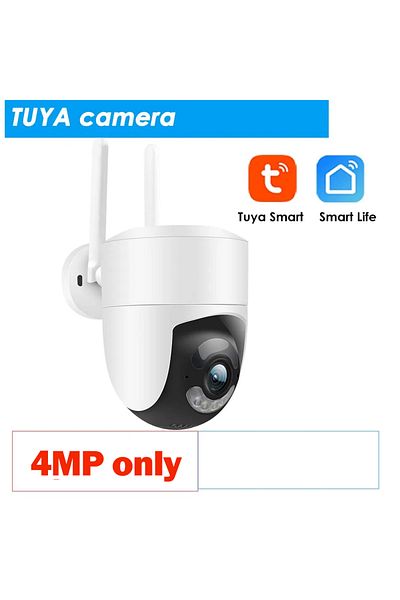 Choice Eu plug 4MP Tuya Camera 6MP Tuya WiFi Camera Outdoor 2.4G/5G Wifi Surveillance Camera Security Prote