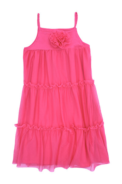 Kyron Kız Çocuk Tüllü Elbise / Pembe ve Turuncu Renk Seçenekleriyle / Şık ve Zarif Tasarım