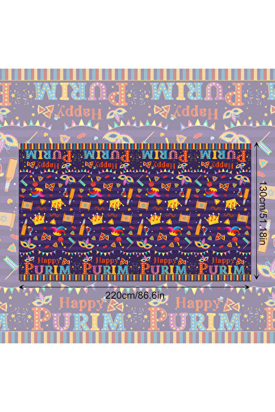 Choice غطاء طاولة طعام لحفلات عيد البوريم السعيد ZB275، قناع كرتوني بنمط تاج،...