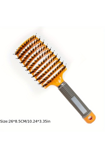 Choice فرشاة شعر سحرية لتدليك فروة الرأس باللون البرتقالي للنساء - أداة احترا...