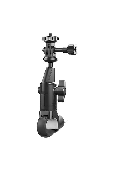 APWIKOGER 1pc Motorcycle Bicycle Holder 360 Rotating Bicycle Handlebar Stand for Insta 360 X2 X3 X4 Go Pro 12