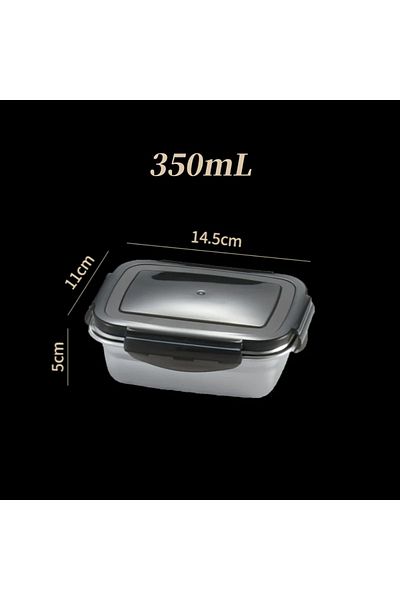 Choice 350mL New 304 Stainless Steel Crisper Box Airtight Food Storage Container With Lid Lunch Bento Food