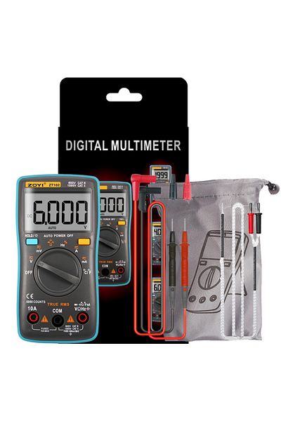 ZOYI 102 ZOYI Digital Multimeter ZT-102 Auto Range 6000 Count AC/DC Ammeter Voltmeter Ohm Hertz True RMS