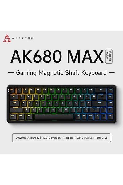 Ajazz hei se RGB AK680 Compact Magnetic Shaft Keyboard Latency of just 1ms Magnetic Shaft Keyboard for Gam