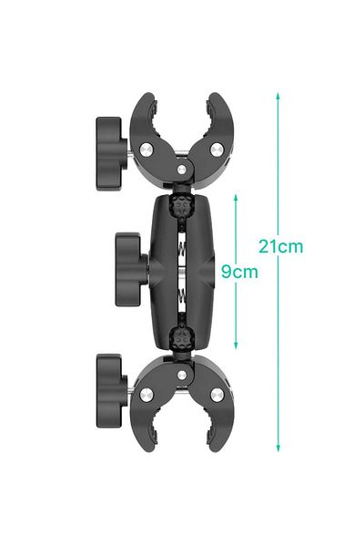 HONGDAK Medium Camera Double Clip Crab Clamp For GoPro Motorcycle Bicycle Handlebar Clip Bracket For Insta36