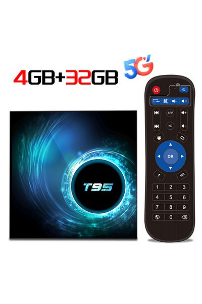 Choice EU Plug 4GB 32GB 5G Android 10 T95 tv box HD 6K bluetooth 5.0 Supports Multimedia in Multiple Vide