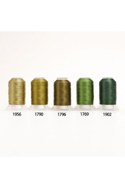 Choice 5A Olive 80 Madeira Colors Set Premium Polyester Embroidery Thread 500M (550Y) Each Spool Brother Ba