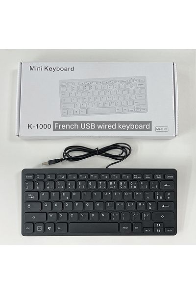 Choice K1000 Fr Bk Japanese German Russian French Spanish Usb Wired Mini Keyboard Language 78 Keys For Desk