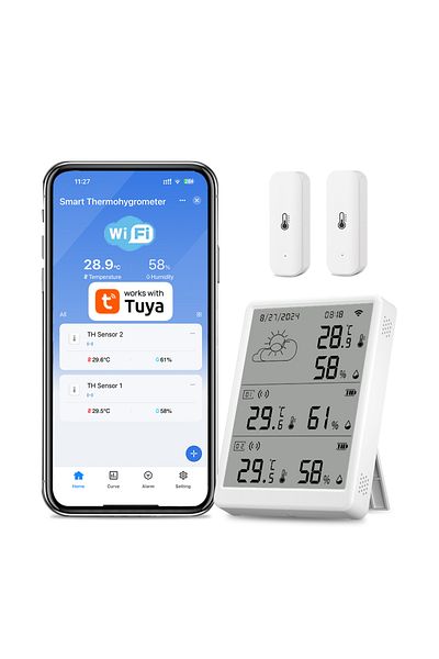 Choice WiFi 433Mhz WiFi+433MHz Temperature Humidity Sensor Smart Thermohygrometer Kit Tuya Wi-Fi Gateway an