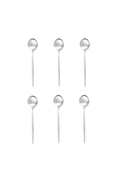 Choice 6Pcs Silver 6Pcs Tea Coffee Stir Mini Spoons Small Matte Stainless Steel Spoon Kitchen Accessories B