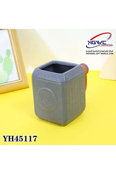 KAZUKO كوب سيراميك بمطرقة ثور مع معدن - متجر هدايا فن فايبس جميع احتياجاتك من...