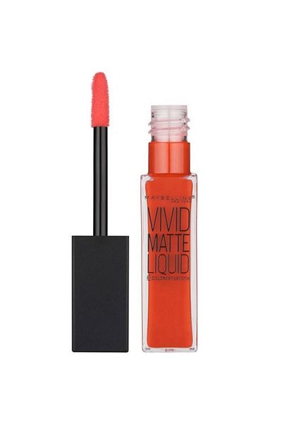 Maybelline New York Lipstick, Matte, Maybelline, Vivid Matte Liquid, 25 Orange Shot, 8 ml