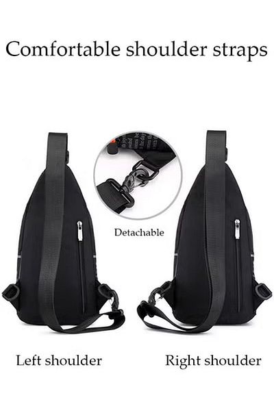 Generic Duniso Men's Compact Crossbody Bag Multifunctional Crossbody Bag Waterproof Chest Shoulder Backpack