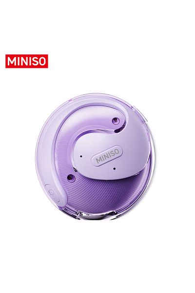 Choice Purple MINISO X15 PRO OWS Bluetooth Headset 5.4 Bluetooth EarphonesButton Control Noise Cancelling