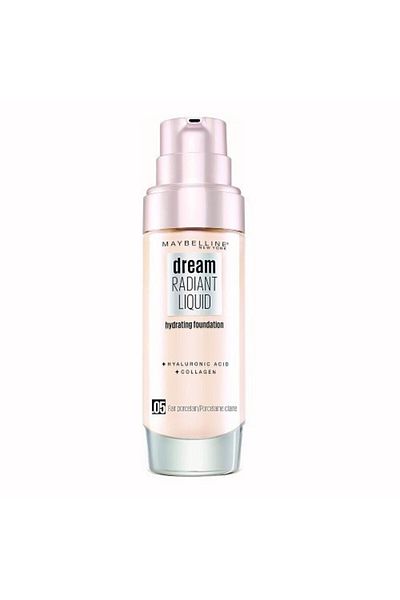 Maybelline New York Teniský krém s kyselinou hyaluronovou, Maybelline, Dream Radiant Liquid, 05 Fair Porcelain, 30 ml