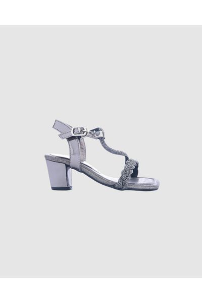 CHATON Number 31-38 Evening Shoes - Platinum