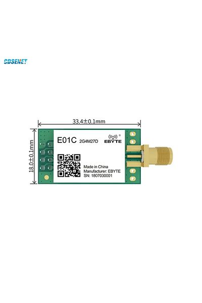 Choice 2.4G RF Wireless Module Si24R1 CDSENET E01C-2G4M27D 27dbm 4Km Antenna High Power SMA-K DIP Ci24R1...