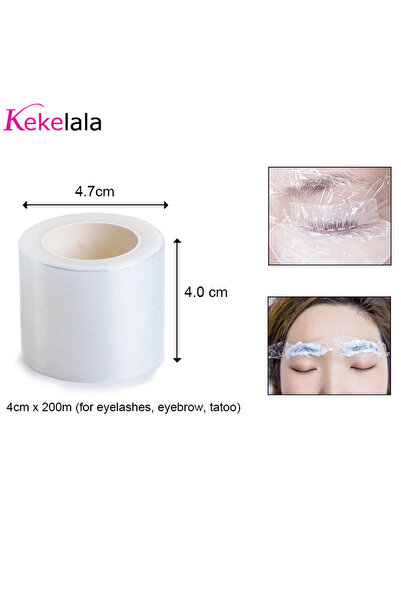 Choice1 فيلم شفاف 4 سم، 200 متر/لفة، غطاء لفاف وشم الشفاه والحواجب، مزيل غراء...