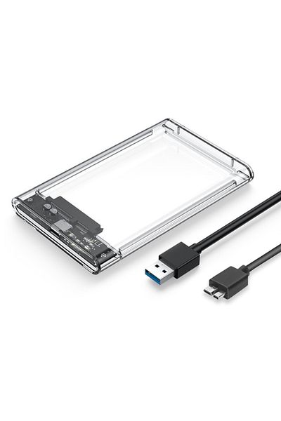 Choice USB-Micro 3.0 Coolcirc Transparent Portable Hard Drive Case For 2.5-inch SATA HDD/SSD USB 3.0 Extern