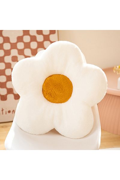 Choice 35cm ZX42-WH Cushion Flower Circular Shape Cloth With Soft Nap Office Classroom Chair Cushion Couch