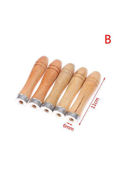 WHPHous B 5pcs Wooden File Handle Wood Rasp Woodworking Polishing Rust Proof Filing Tools