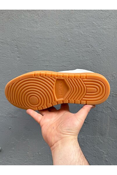 Lufian DÜZ KAUÇUK TABAN ERKEK SNEAKER, COMFORT İÇ PED, CİLT DIŞ MALZEME