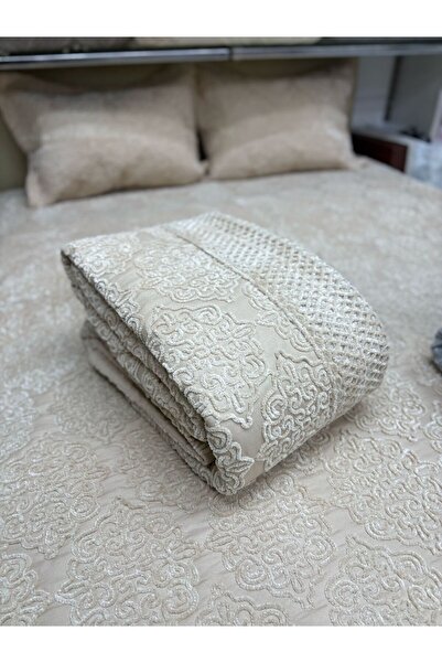 FİBELLA HOME COLLECTİON Tek Kişilik İpek Kadife Kapitoneli Yatak Örtüsü Takım...