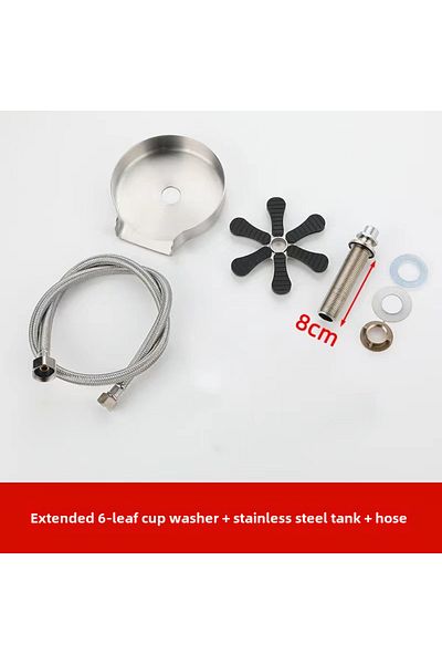 Choice Lengthened +6-leaf cup washer + stainless steel tank + hose Flushing automatic high-pressure cup was