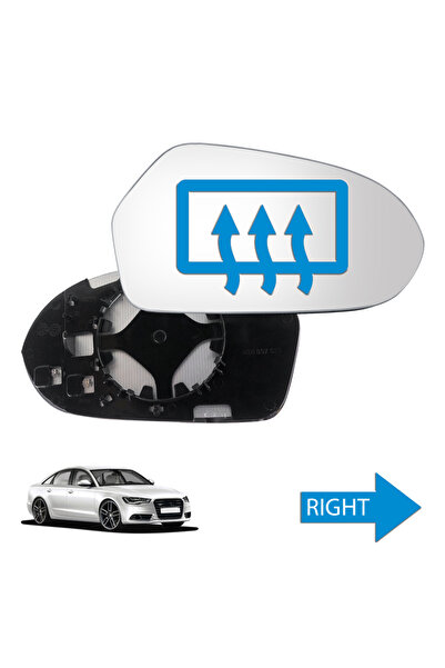 Choice Right Heated Wing Door Mirror Glass Convex For Audi A6 C7 4G 2011-18